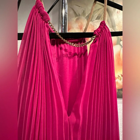 Xscape beautiful pleated halter maxi dress size 4 - Picture 5 of 14